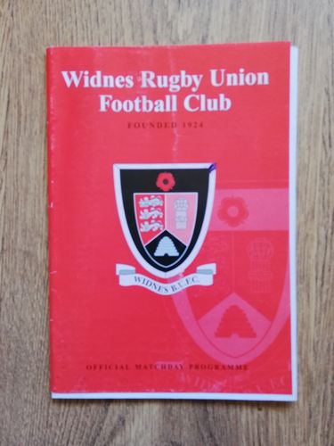 Widnes v Dukinfield Oct 2001 Rugby Programme