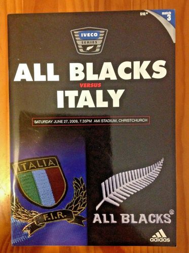 New Zealand v Italy 2009 Rugby Programme