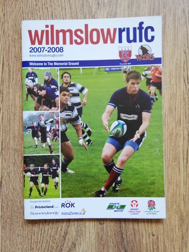 Wilmslow v Wirral Feb 2008 Rugby Programme