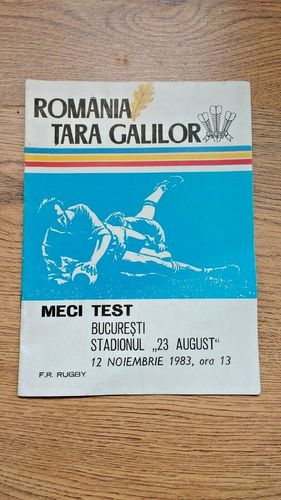 Romania v Wales 1983 Signed Rugby Programme