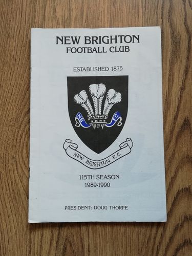 New Brighton v Widnes Sept 1989 Rugby Programme