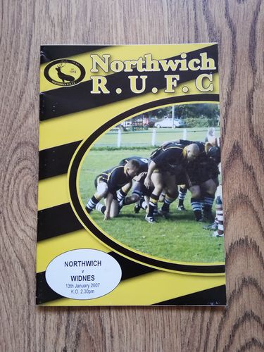 Northwich v Widnes Jan 2007 Rugby Programme