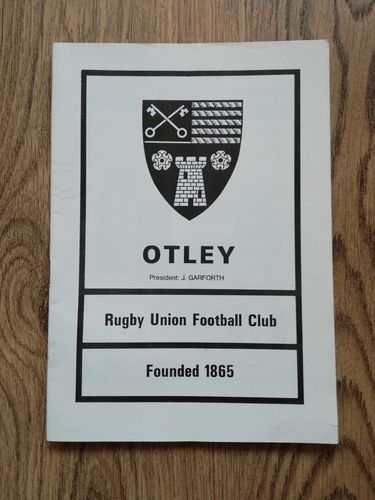 Otley v Widnes Jan 1988 Rugby Programme