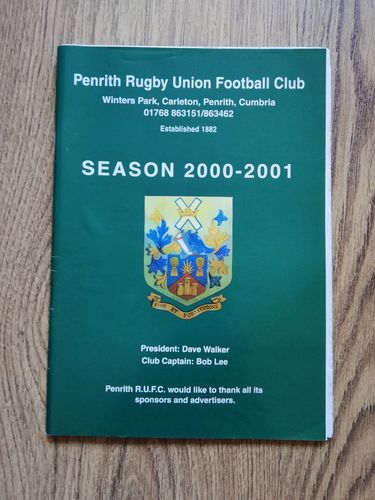 Penrith v Widnes Oct 2000 Rugby Programme