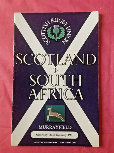 Scotland v South Africa 1961 Signed Rugby Programme