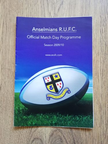 Anselmians v Widnes Mar 2010 Rugby Programme