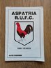 Aspatria v Widnes Nov 1986 Rugby Programme