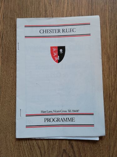 Chester v Widnes Mar 1986 Rugby Programme