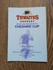 Chester v Macclesfield May 2003 Cheshire Cup Final Rugby Programme