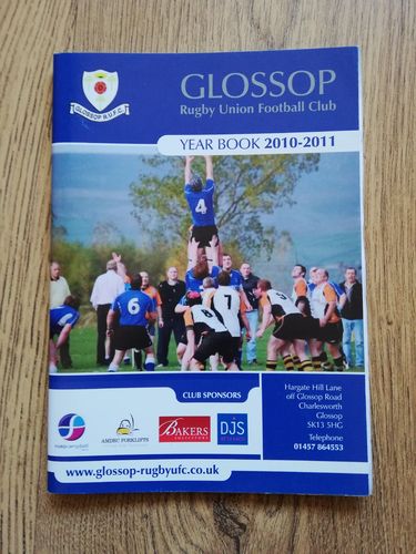 Glossop v Widnes 2011 Rugby Union Programme