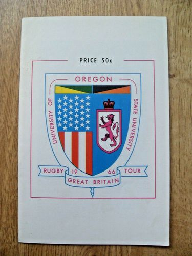 University of Oregon 1966 Rugby Tour Programme