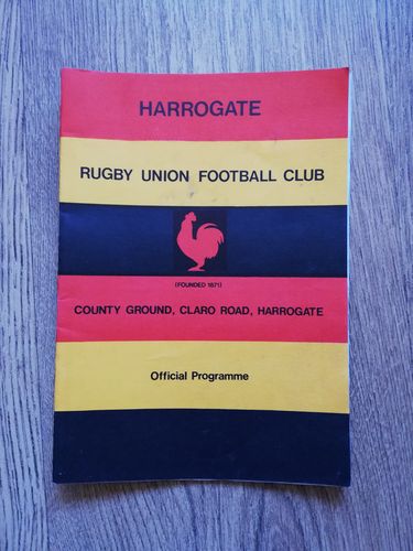 Harrogate v Widnes Oct 1987 Rugby Programme