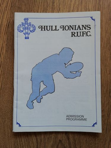 Hull Ionians v Widnes Feb 1992 Rugby Union Programme
