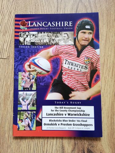 Lancashire v Warwickshire May 2008 County Championship Rugby Programme