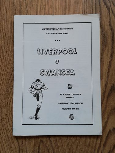 Liverpool University v Swansea University 1983 UAU Final Rugby Programme