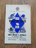 Great Britain v Australia Nov 1970 World Cup RL Programme