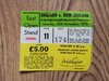 England v New Zealand 1978 Rugby Ticket