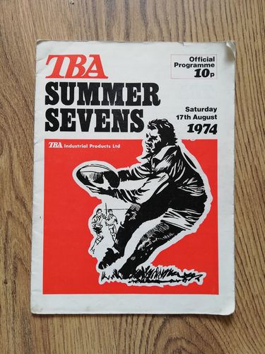 Wigan Summer Sevens Aug 1974 Rugby League Programme
