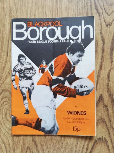 Blackpool Borough v Widnes Oct 1979 RL Programme