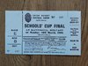 Bangor GS v Omagh Academy 1985 Ulster Schools Cup Final Rugby Ticket