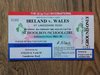 Ireland v Wales 1986 Rugby Ticket