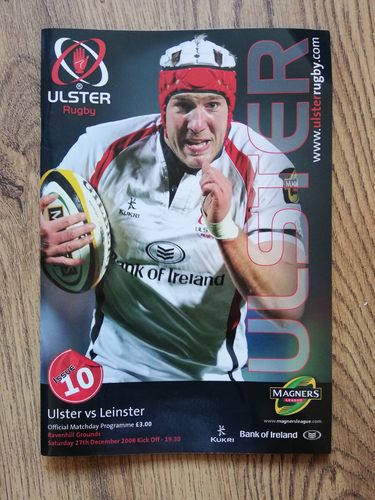 Ulster v Leinster Dec 2008 Rugby Programme