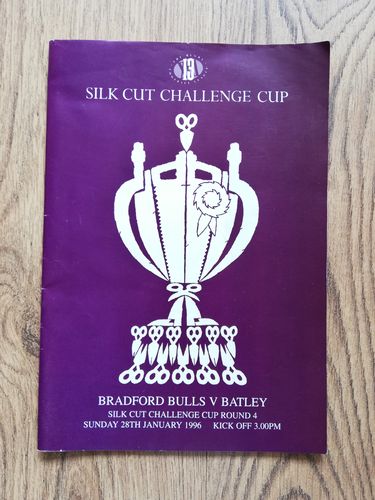 Bradford Bulls v Batley Jan 1996 Challenge Cup RL Programme