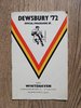 Dewsbury v Whitehaven Dec 1972 Rugby League Programme