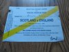 Scotland v England 1996 Rugby Car Park Pass