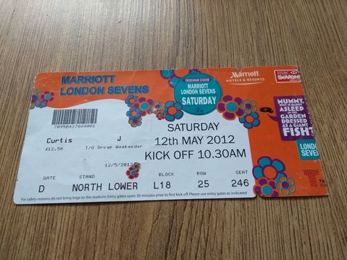 London Sevens 2012 Rugby Ticket