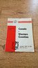 Western Counties v Canada 1971 Rugby Programme
