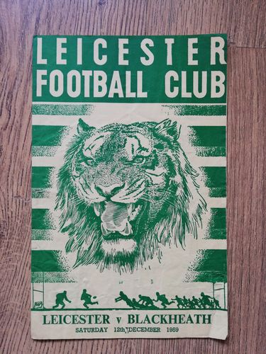 Leicester v Blackheath Dec 1959 Rugby Programme