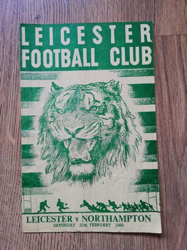 Leicester v Northampton Feb 1960 Rugby Programme