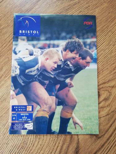 Bristol v Sale Apr 1998 Rugby Programme