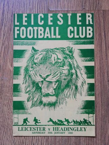 Leicester v Headingley Jan 1960 Rugby Programme