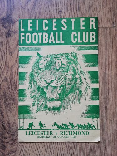 Leicester v Richmond Oct 1960 Rugby Programme