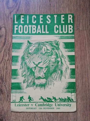 Leicester v Cambridge University Nov 1960 Rugby Programme