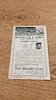 Bridgwater & Albion v Somerset Police Apr 1962 Rugby Programme