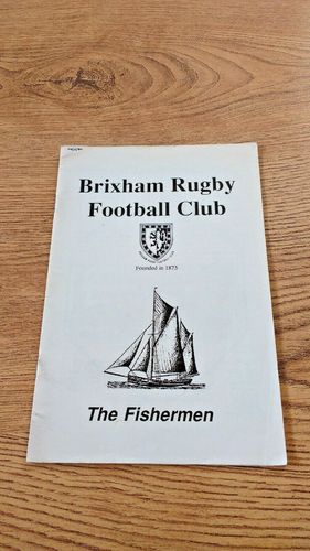 Brixham v Bristol Mar 1990 Rugby Programme