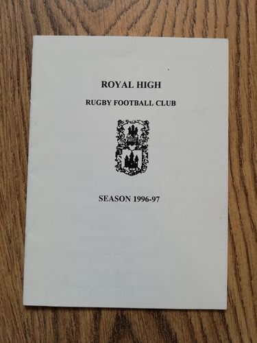 Royal High 1996-97 Rugby Members Handbook