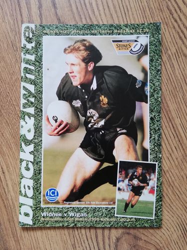 Widnes v Wigan Mar 1995 Rugby League Programme