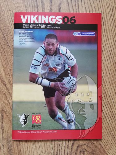 Widnes v Swinton Feb 2006 Northern Rail Cup Rugby League Programme