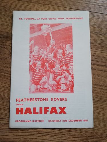 Featherstone v Halifax Dec 1967 RL Programme