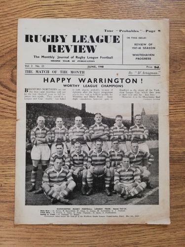 ' Rugby League Review ' Vol 2 No23 June 1948 Magazine