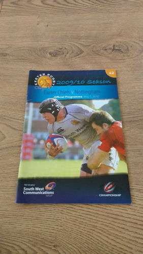 Exeter Chiefs v Nottingham Championship Play-Off 2010 Rugby Programme