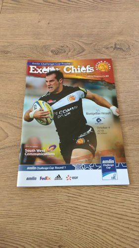 Exeter Chiefs v Montpellier 2010 Herault Amlin Challenge Cup Rugby Programme