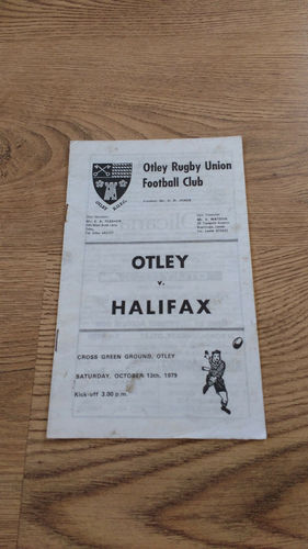 Otley v Halifax Oct 1979 Rugby Programme