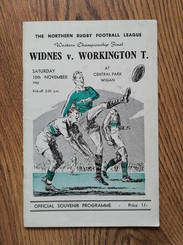 Widnes v Workington 1962 Western Championship Final RL Programme