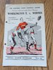 Workington v Widnes 1962 West Championship Final Replay Rugby League Programme