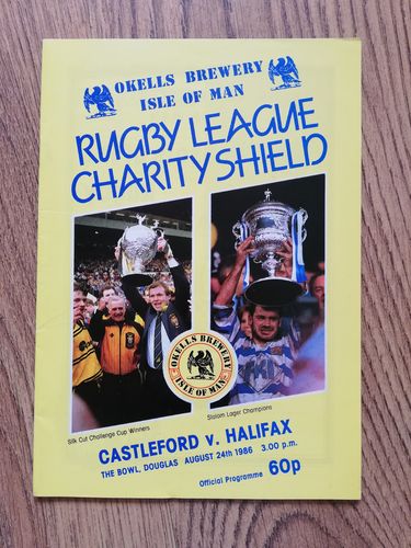 Castleford v Halifax Aug 1986 Charity Shield RL Programme